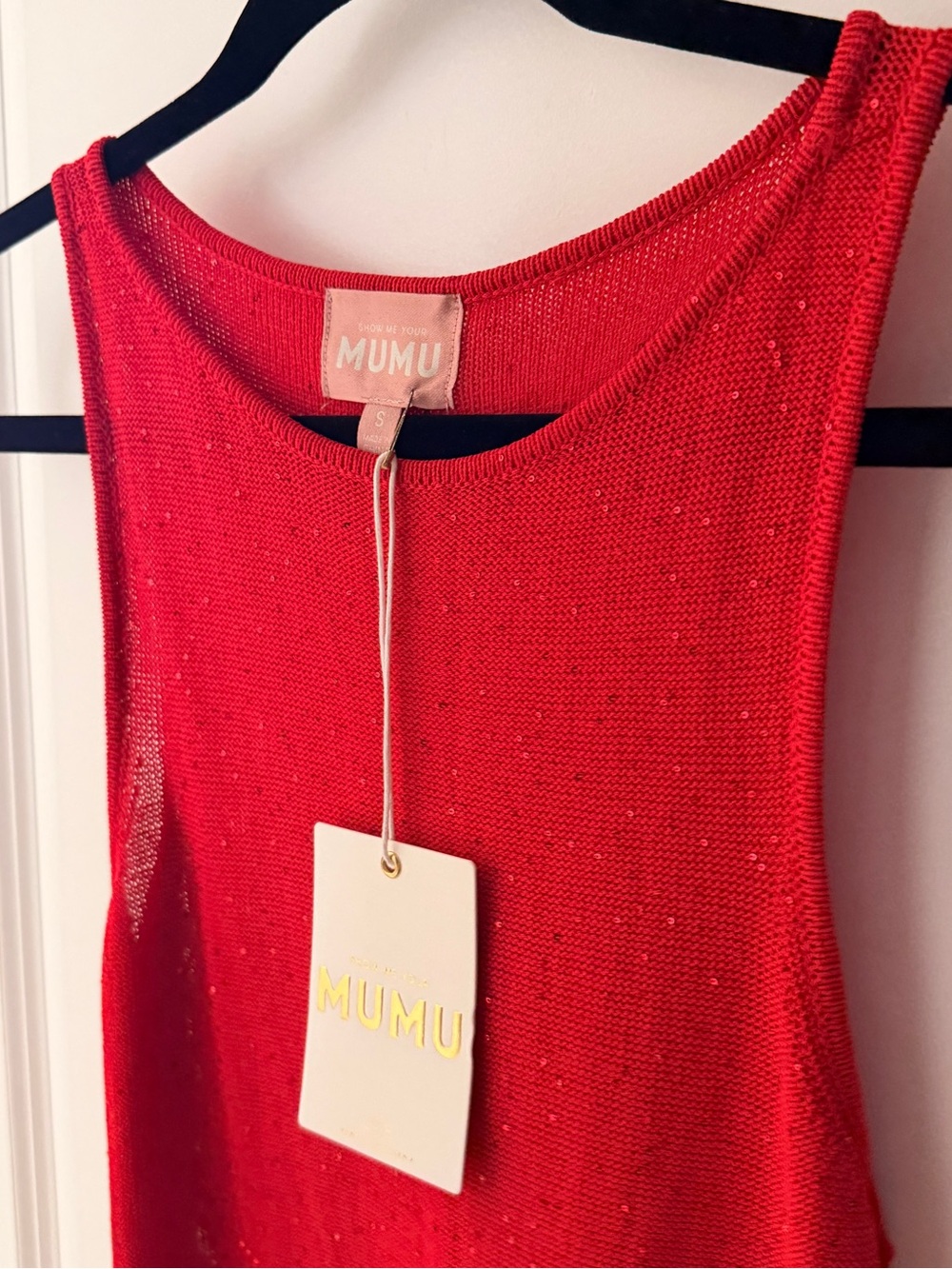 (NWT) Show Me Your MuMu ~ Miche Red Sequin Knit Mini Dress (S) - Picture 9 of 12